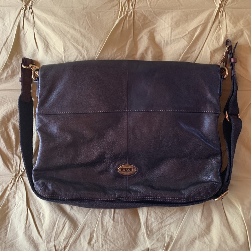 Fossil brown leather bag